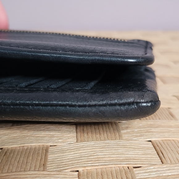 Fossil Black Leather Preston Flap Clutch Wallet - Picture 8 of 8